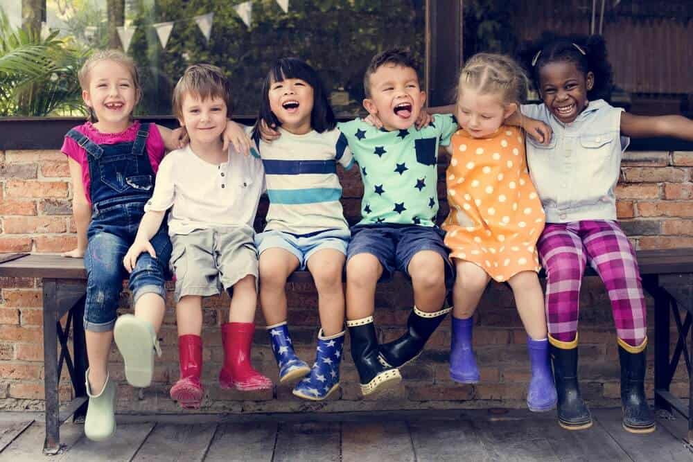 diversity in houston, group of kindergarten friends
