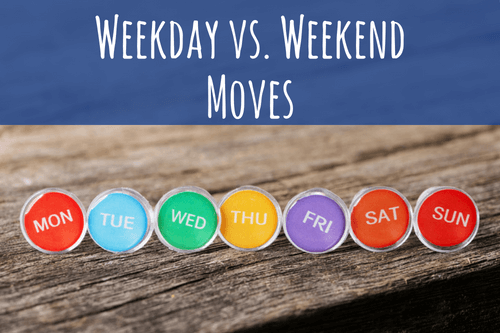 weekday vs. weekend moves-days of the week