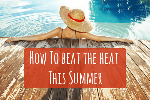 beat the heat-woman in pool